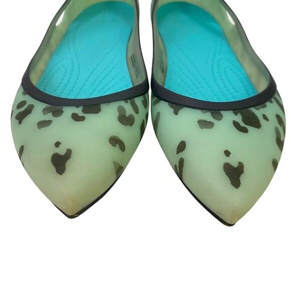 Crocs 203137 Rio Leopard Fade Ballet Flats Pointed Toe Animal Print Size 7 - Picture 2 of 10